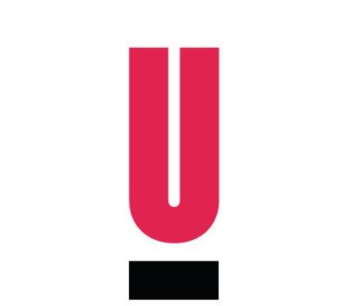 The Unlimited logo. A large red letter U underlined with a thick black line and set against a white background