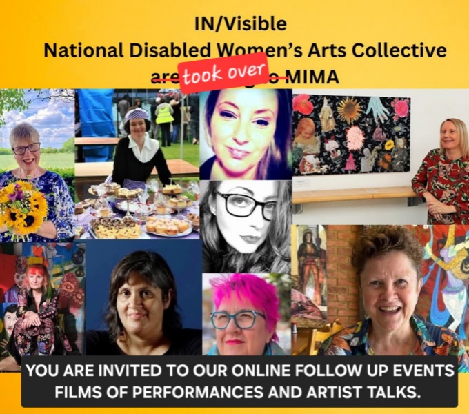 A poster for the Chronicle of Disabled Women featuring headshots of some of the participants.