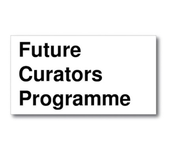 Future Curators Programme in black text. The title is left aligned with each word above the next reading from top to bottom.